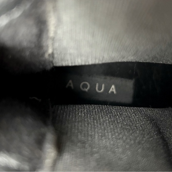 Aqua Rouge Platform High Heel Chelsea Boots Black Leather Chunky Lug Sole Size 9 - Picture 14 of 14